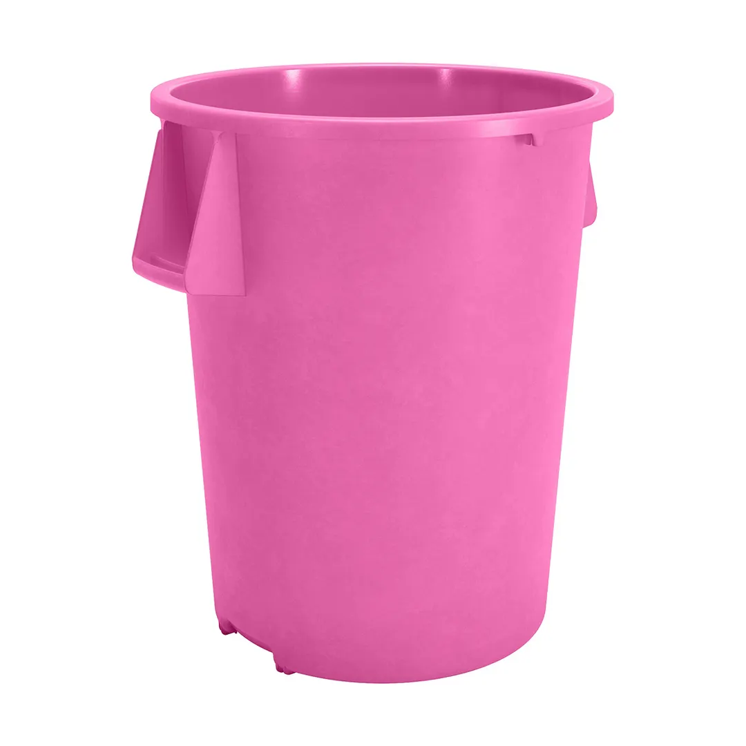 Carlisle 84105526 Waste Bin, 55‑Gallon 33" H x 26‑1/2" Dia., Stackable Pink, NSF Certified – 1/Each