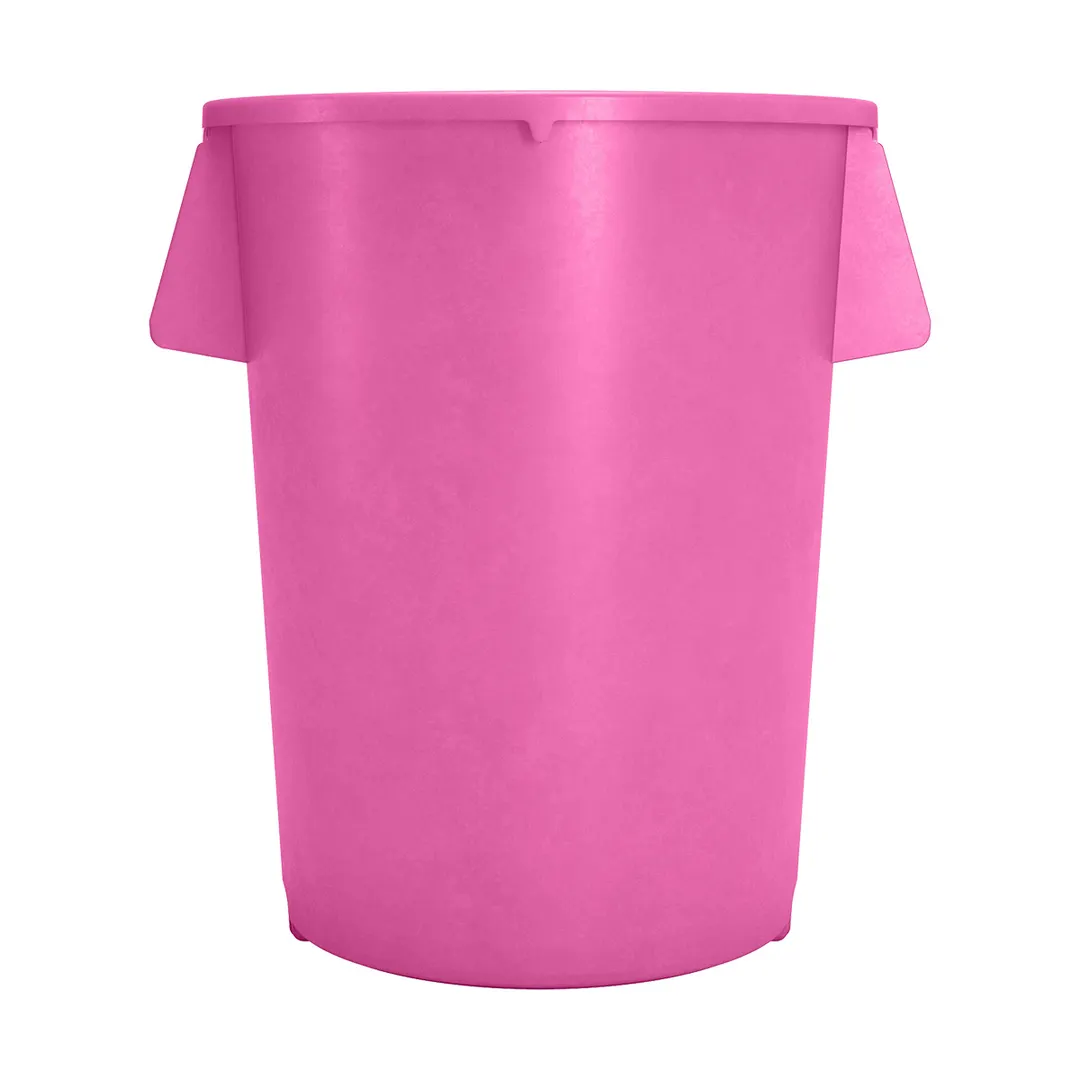 Carlisle 84105526 Waste Bin, 55‑Gallon 33" H x 26‑1/2" Dia., Stackable Pink, NSF Certified – 1/Each