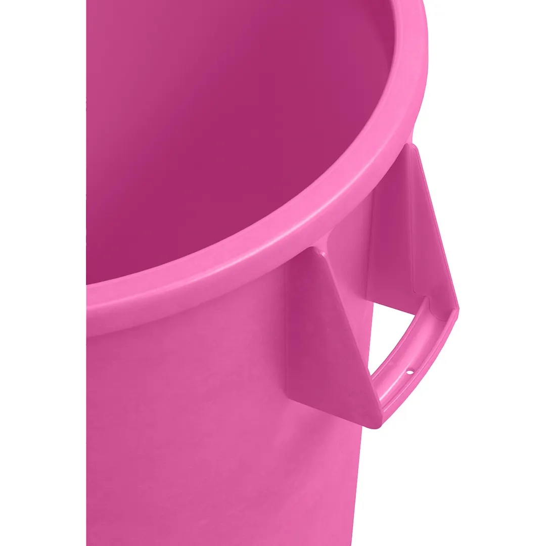 Carlisle 84105526 Waste Bin, 55‑Gallon 33" H x 26‑1/2" Dia., Stackable Pink, NSF Certified – 1/Each