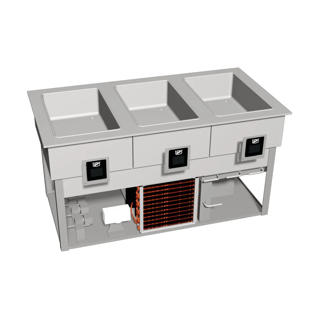 Duke HCF-3 Hot/Cold/Freeze Drop-In Food Well Unit, Heated & Refrigerated