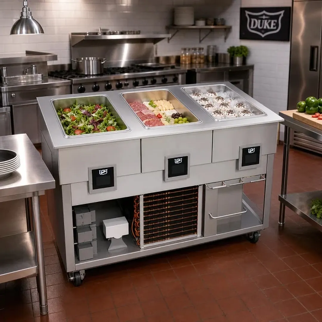 Duke HCF-3 Hot/Cold/Freeze Drop-In Food Well Unit, Heated & Refrigerated