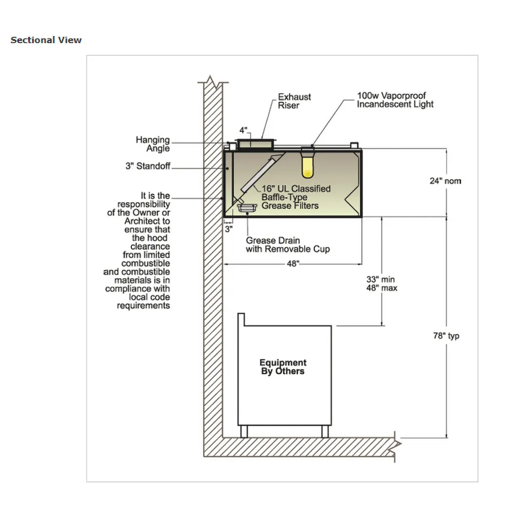 EconAir EX-2 8ft Exhaust Hood