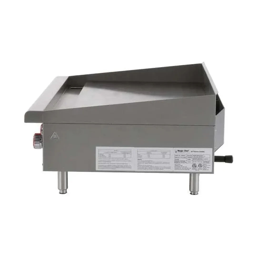Magic Chef MCCTG48A 48" Countertop Thermostatic Gas Griddle, 1" Steel Plate, 120.000 BTU