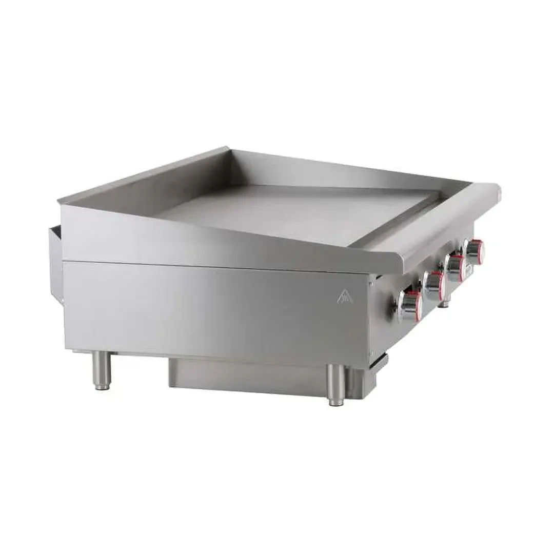 Magic Chef MCCTG48A 48" Countertop Thermostatic Gas Griddle, 1" Steel Plate, 120.000 BTU