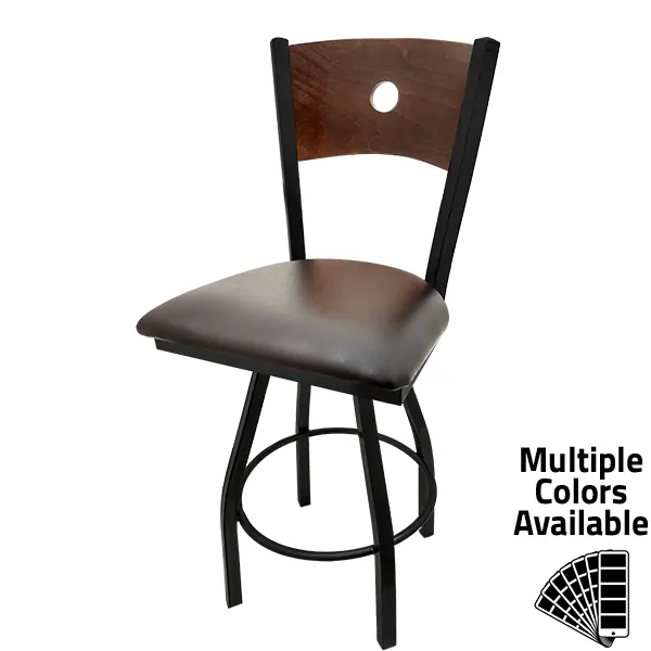 Oak Street SL0150-1S-B Indoor Swivel Bar Stool