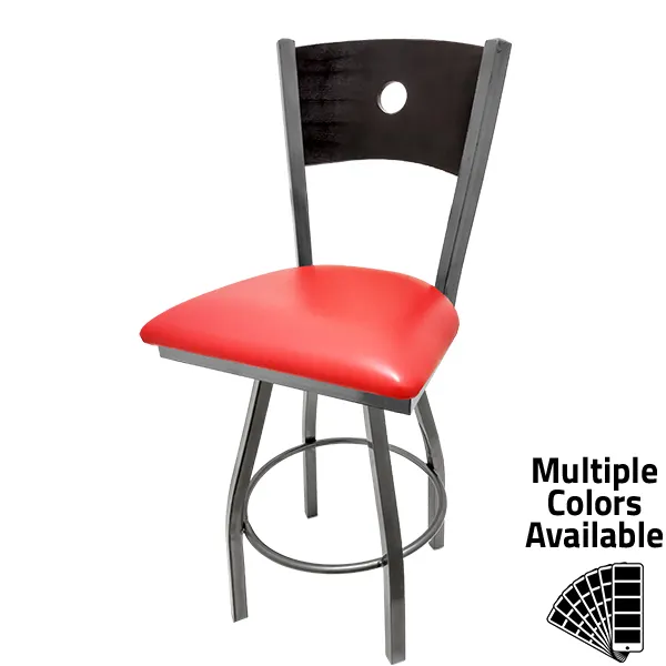 Oak Street SL0150CCS-1S-B Indoor Swivel Bar Stool