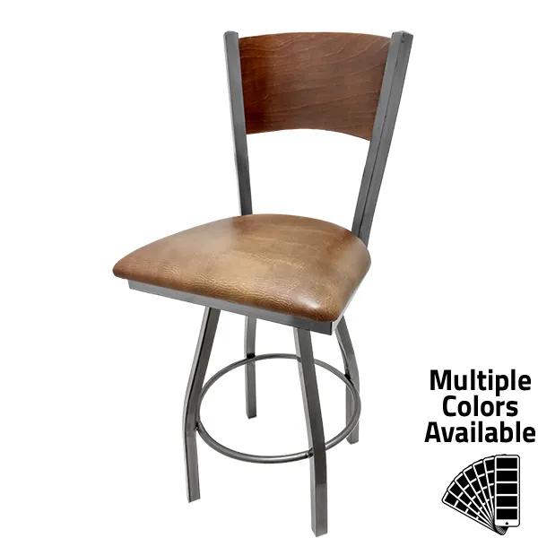 Oak Street SL0150CCS-1S-P Indoor Swivel Bar Stool