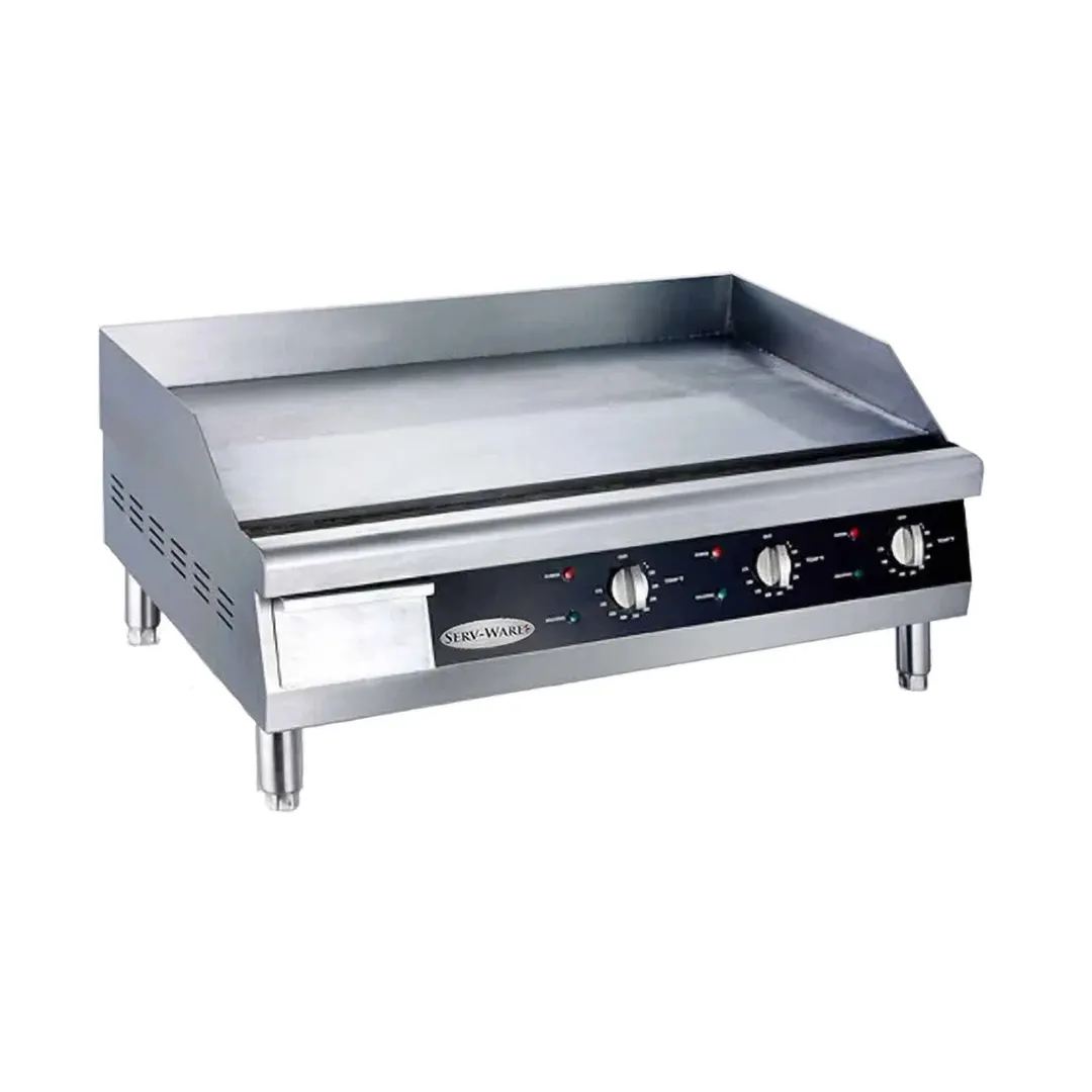 Serv-Ware ETG-36 36" Countertop Electric Thermostatic Griddle,  36” x 15.5” Surface, 208V