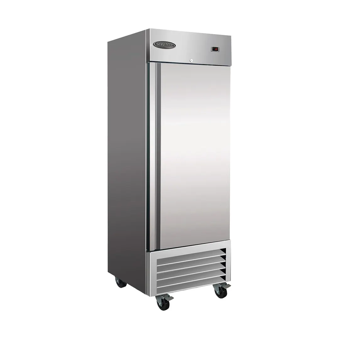 Serv-Ware RF1-HC-T 26.8" 1-Solid Door Reach-In Freezer, Bottom Mounted, 23 cu. ft., Stainless Steel