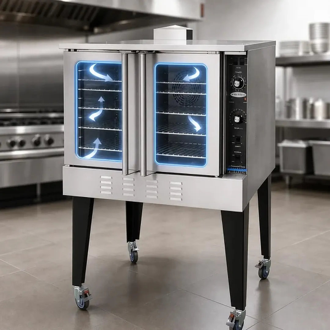 Serv-Ware SGCO-1 Single Deck Full Size Gas Convection Oven w/ Standard Depth, 54.000 BTU