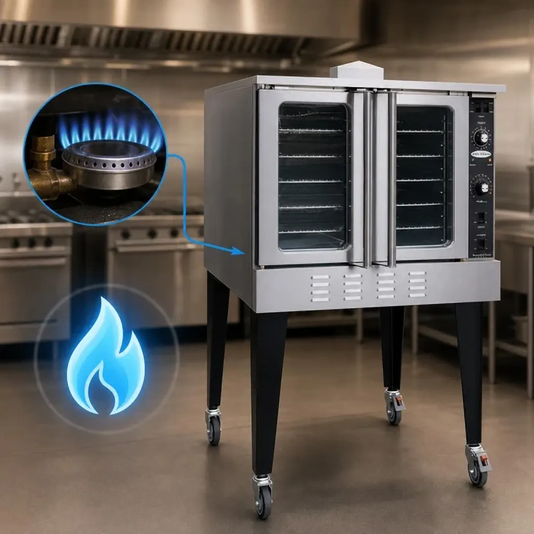Serv-Ware SGCO-1 Single Deck Full Size Gas Convection Oven w/ Standard Depth, 54.000 BTU