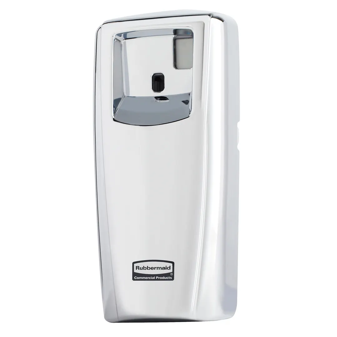 Rubbermaid 1793536 TC Microburst 9000 Aerosol Dispenser Chrome Battery Powered 3.7"W x 4.3"D x 9.5"H