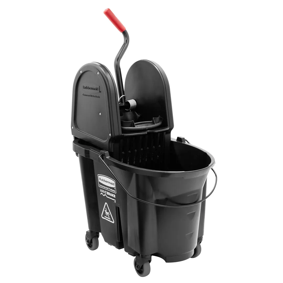 Rubbermaid 1863898 Mop Bucket Combo, 35 Qt Plastic, Down-Press Wringer, includes bucket - Made in USA