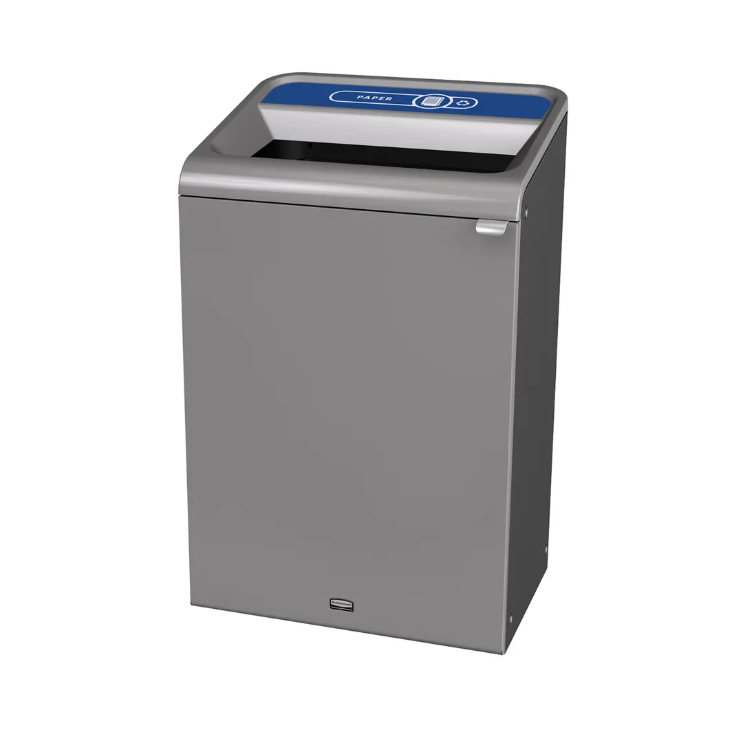 Rubbermaid 1961630 Metal Recycling Receptacle / Container