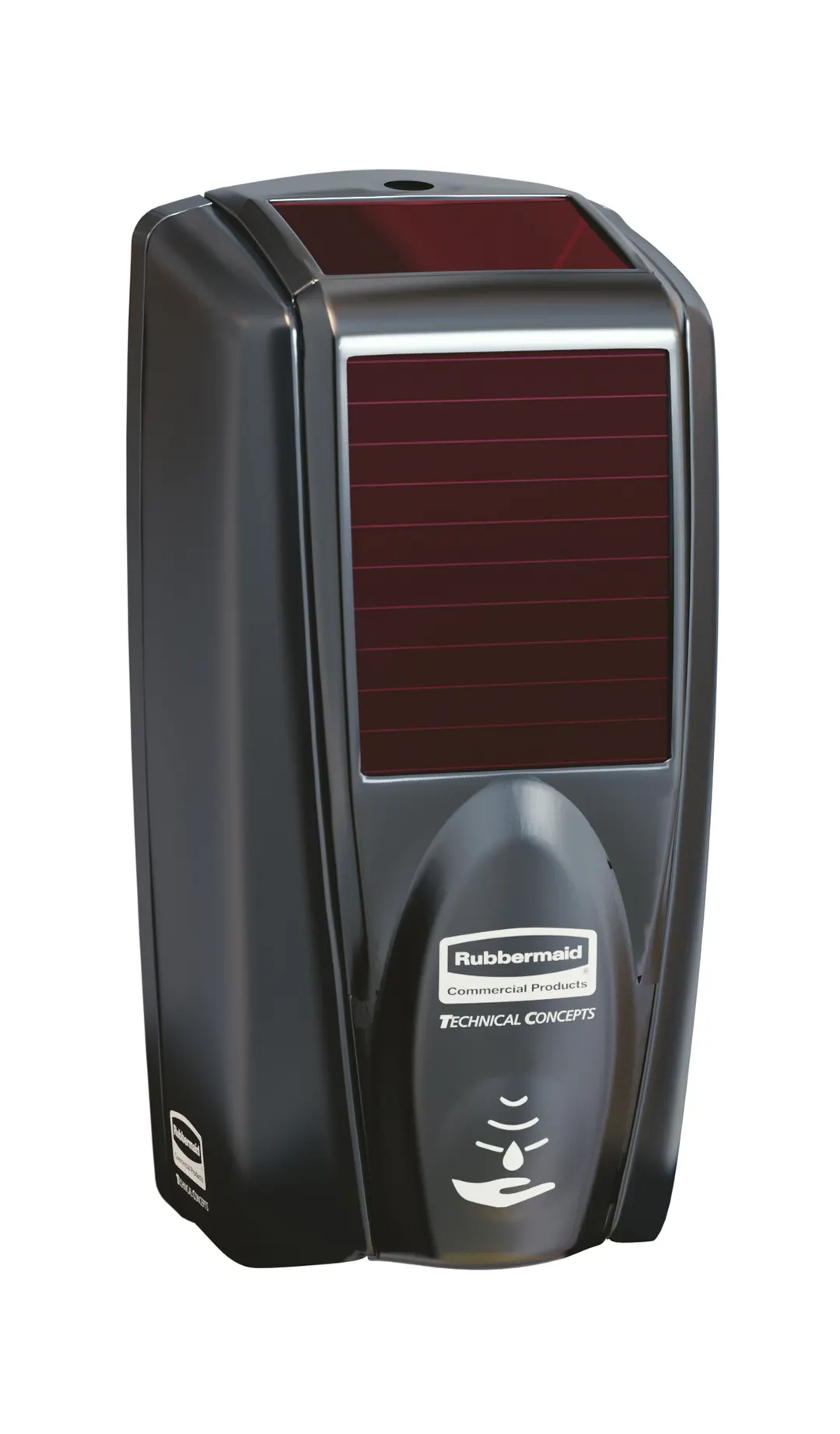 Rubbermaid 1980829 AutoFoam Touch-Free Hand Soap Dispenser, 1100 mL, Black Finish, LumeCel Cells, CE