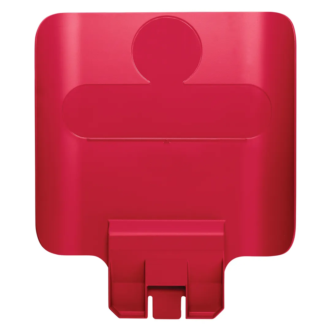 Rubbermaid 2007905 Slim Jim Billboard, 11-3/4" W x 1-3/4" D x 14-1/4" H Red for 23-Gallon Recycling
