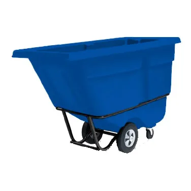 Rubbermaid FG130573BLUE Tilt Truck, 850 lb Capacity, 1/2 cu yd, 60" L x 28" W x 38" H, Blue Steel Frame