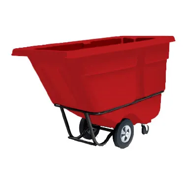 Rubbermaid FG131500RED Tilt Truck, 1250 lb, 1 cu yd, 33"W x 72"D x 44"H, Red Steel Frame, Body