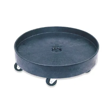 Rubbermaid FG265000BLA Drum Dolly, 24-3/8" D x 7-1/7" H, Black Plastic, NSF, USA, 55-Gallon Containers