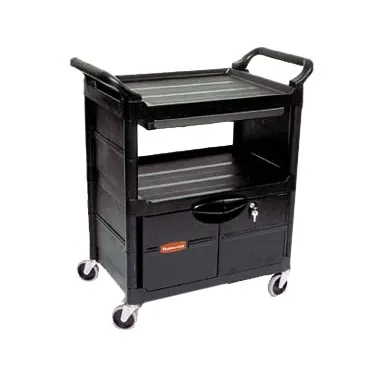 Rubbermaid FG345700BLA Utility/Bussing Cart