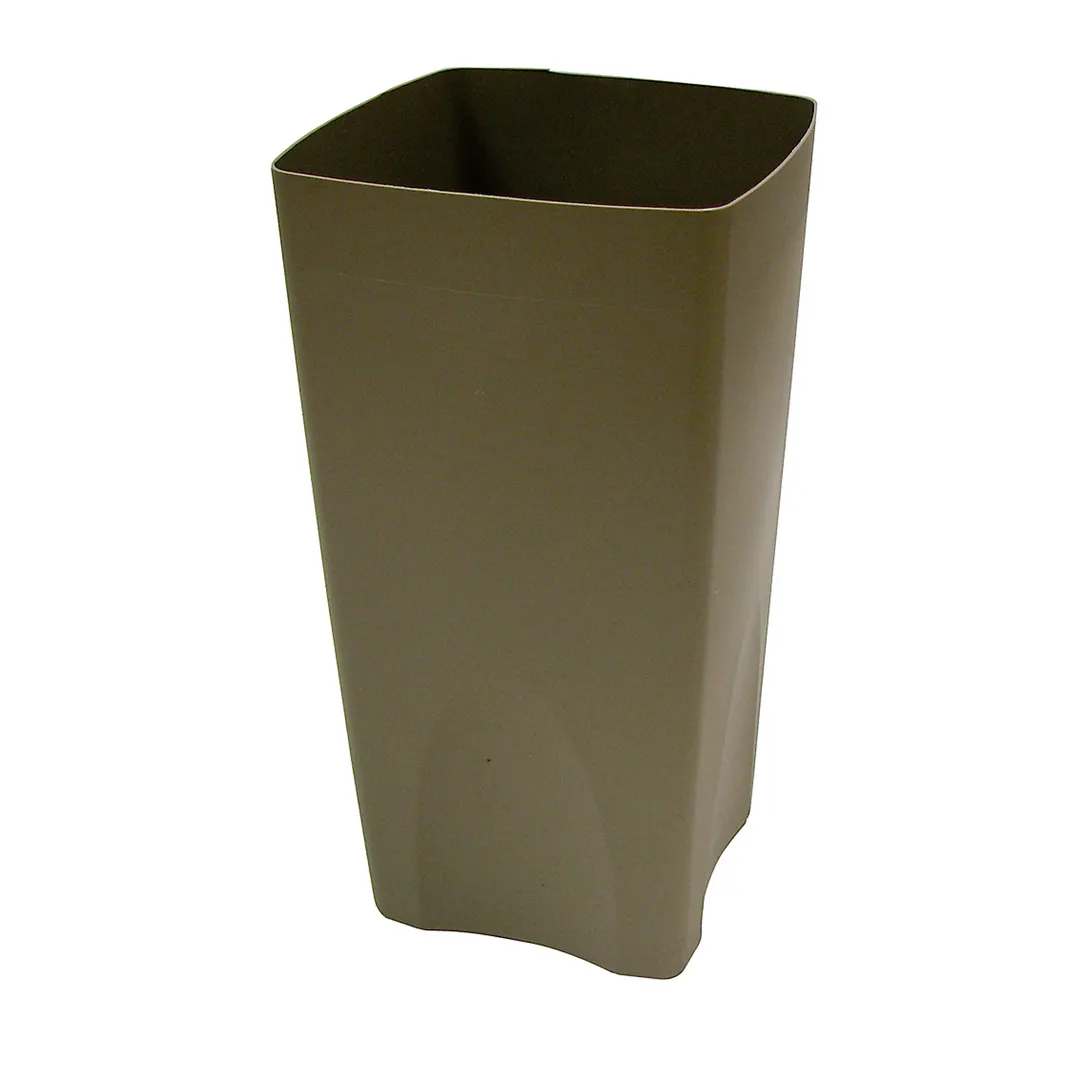 Rubbermaid FG356300BEIG 19-Gal Trash Can, Beige Plastic, 14-1/5" Square x 28" H, Liner, Made in USA