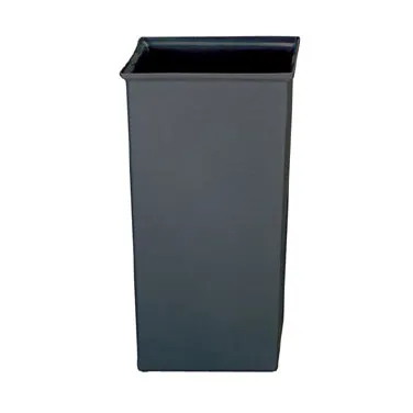 Rubbermaid FG356600GRAY Trash Can, 24-2/3 Gal Rigid Liner, Gray Plastic, 16-1/4" W x 28-1/2" H, USA