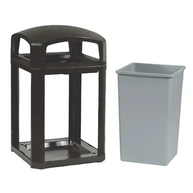Rubbermaid FG397000BLA Outdoor/Indoor Trash Receptacle