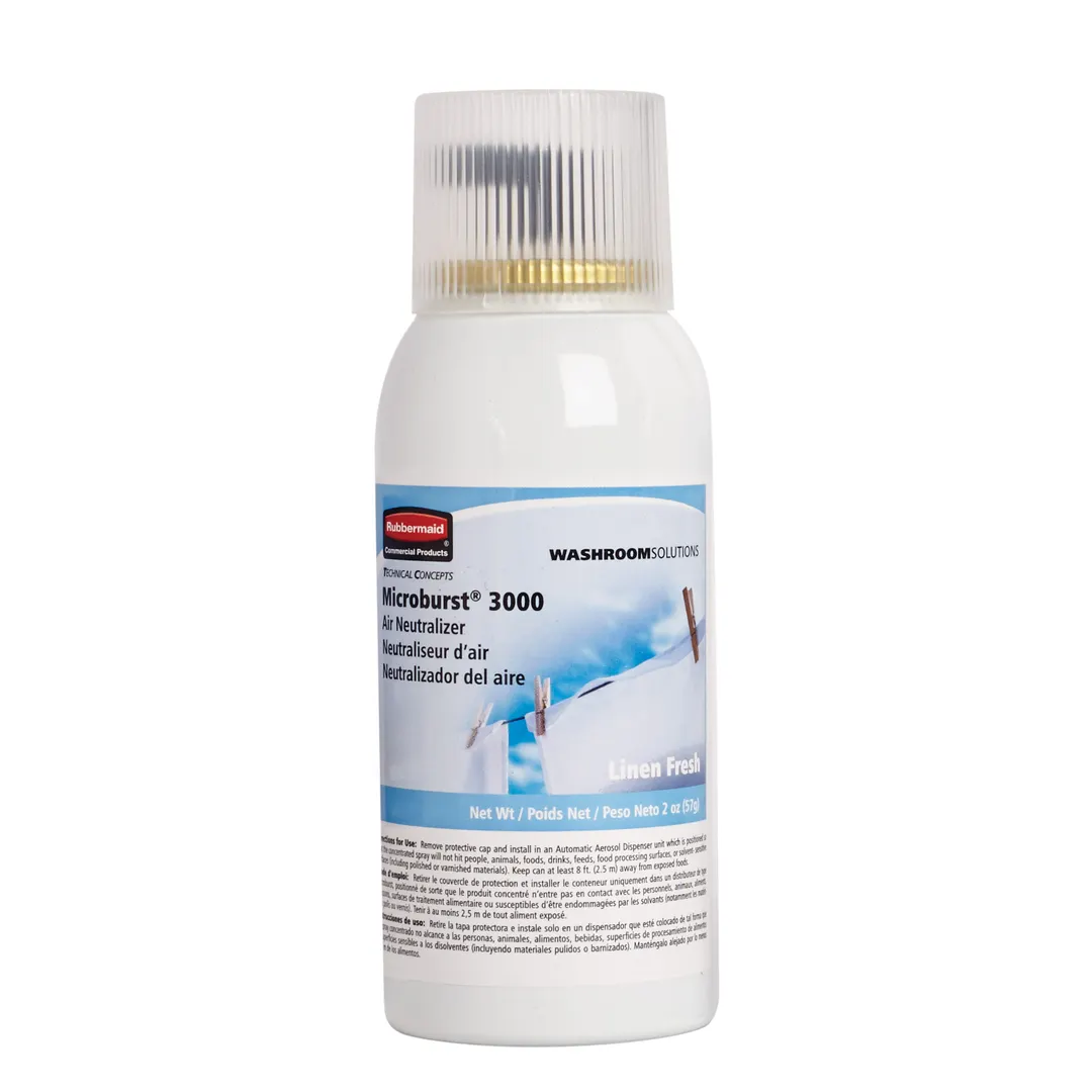 Rubbermaid FG4012551 TC Microburst Aerosol Air Neutralizer Refill, VOC Compliant - 1/Case