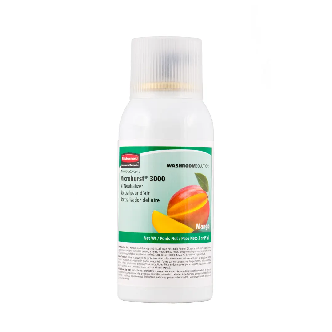Rubbermaid FG401690 TC Microburst 3000 Neutralizer Refill, Mango Scent, VOC, Restroom Freshener
