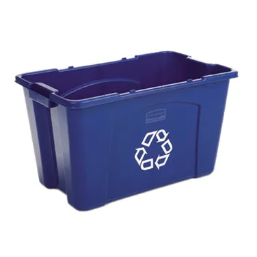 Rubbermaid FG571873BLUE Plastic Recycling Receptacle / Container