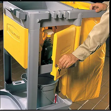 Rubbermaid FG618100YEL Janitor Cart Locking Cabinet