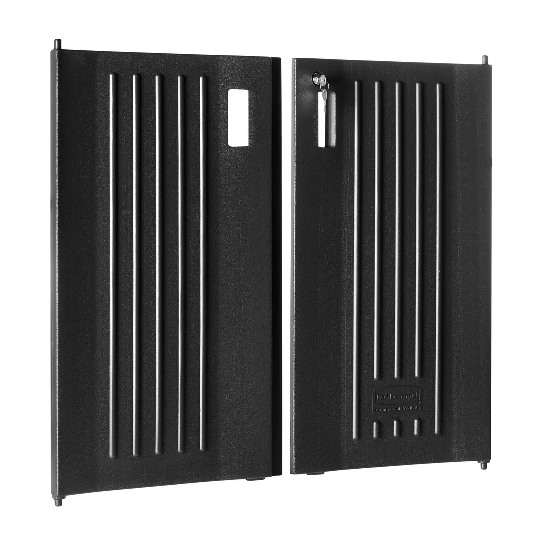 Rubbermaid FG619700BLA Xtra™ Locking Door Kit, black , Made in USA