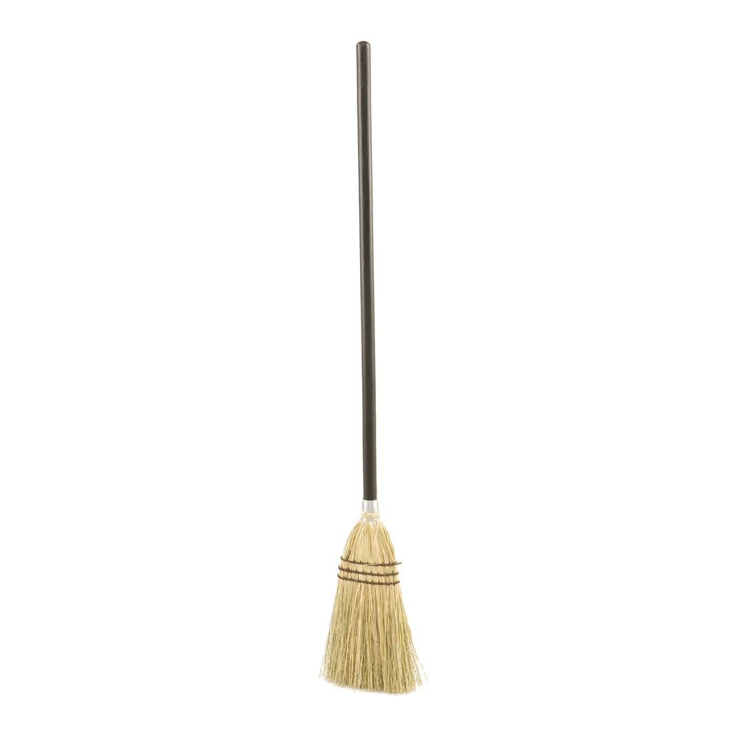Rubbermaid FG637300BRN Lobby Broom, 1.5" Diameter Whisk Corn, 100% Corn Bristles, Brown