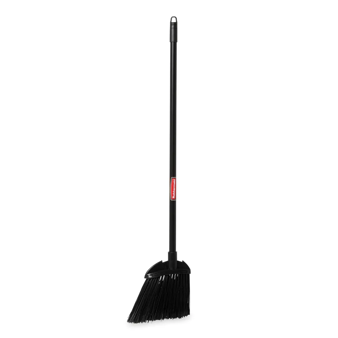 Rubbermaid FG637400BLA Lobby Dust Pan Broom, Polypropylene Fill, Black Finish, Commercial Grade