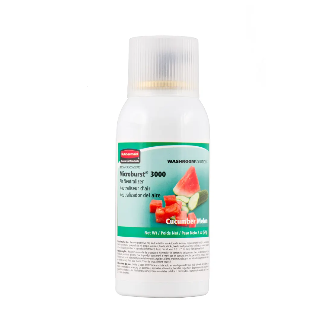 Rubbermaid FG750363 TC Microburst 3000 Aerosol Air Neutralizer Refill, Cucumber Melon Scent - 1/Case