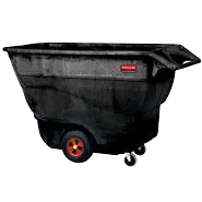 Rubbermaid FG9T1500BLA Tilt Truck, 1250 lb Capacity, 1 cu yd, 70-3/4" L x 33-1/2" W x 42-1/4" H, Black, Made in USA