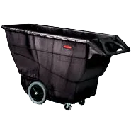 Rubbermaid FG9T1600BLA Structural Foam Tilt Truck, 2100 lb Capacity, 1 cu yd, 70-3/4" L x 33-1/2" W x 42-1/4" H, Black Seamless Body with Reinforced Lip, Leak-Proof, Made in USA