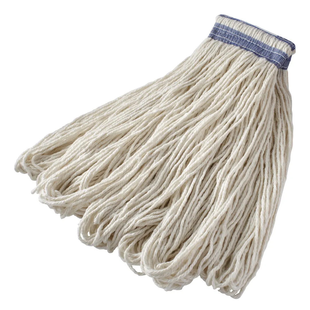 Rubbermaid FGE43800WH00 Wet Mop Head - 24 oz White Rayon Mop, Headband, Chemical Use, Made in USA
