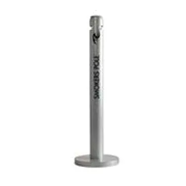 Rubbermaid FGR1BK - Outdoor Smoking Pole, 4" Dia x 41" H, Black Aluminum, Power-Coated, Fire-Safe, ADA Compliant