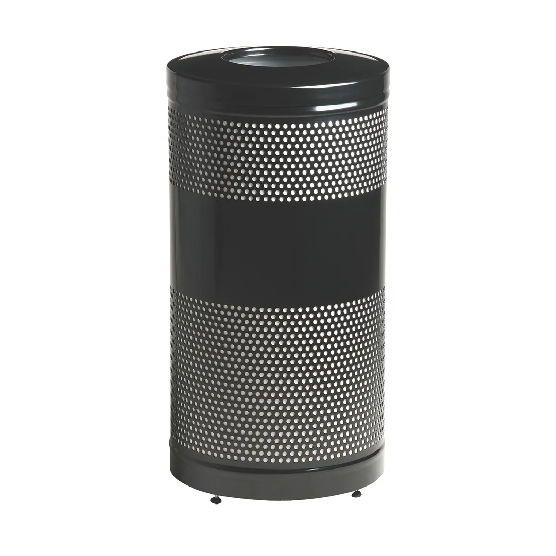Rubbermaid FGS3ETBKPL Metal Recycling Receptacle / Container
