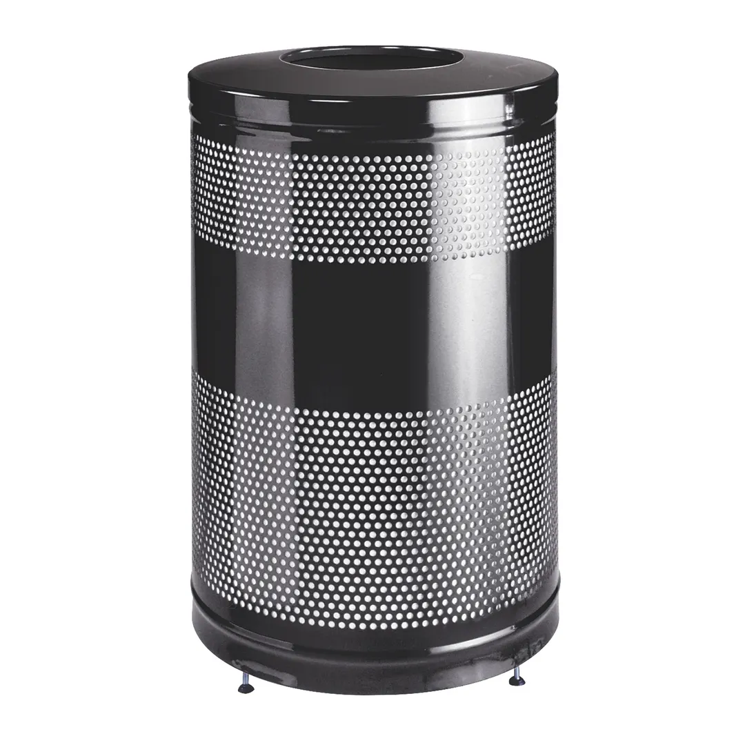 Rubbermaid FGS55ETBKPL Metal Recycling Receptacle / Container