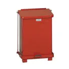 Rubbermaid FGST7EPLRD Step Can, 12" Sq x 17" H, 4-Gallon 16qt Red Waste Basket UL FM OSHA Approved