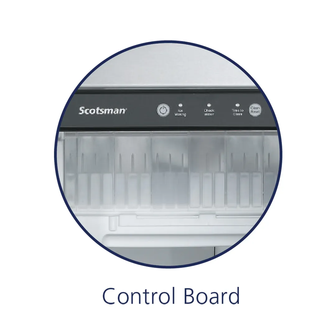 Scotsman CU50PAX-1 Undercounter Ice Maker Bin, Stainless 1" Cubes, 26 lb Storage, 65 lb/24h R290 115V