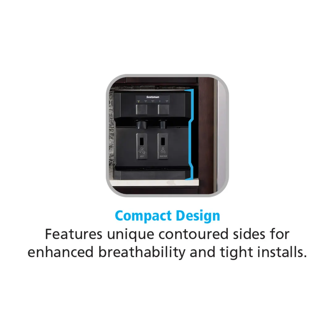 Scotsman HID207ABX-1 16" Countertop Nugget 196 lb Ice & Water Dispenser, Air Cooled, 7 lb Bin