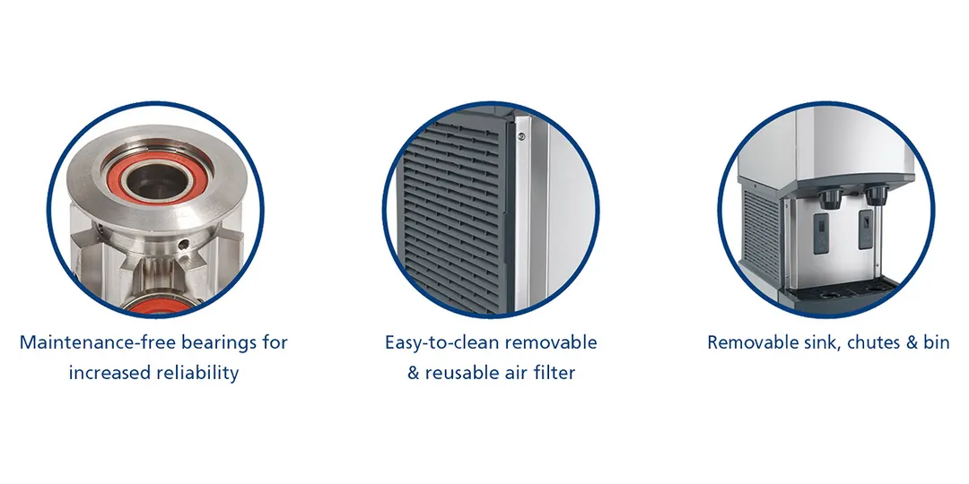 Scotsman HID540AX-1 21" Meridian™ Ice & Water Dispenser, 500 Lb/Day Nugget Ice, 40 Lb Bin Air‑Cooled
