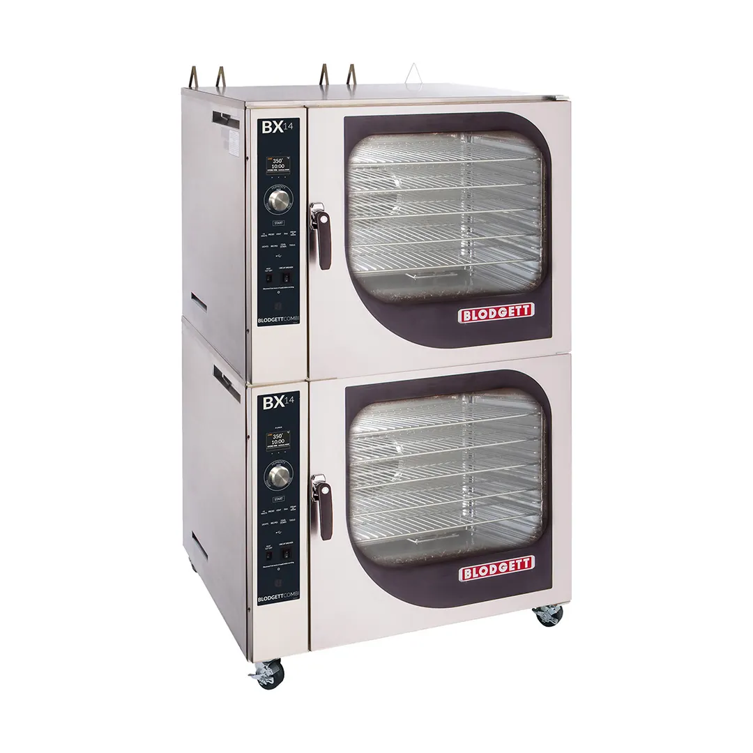 Blodgett BX-14G DBL Full Size Double Stacked 14 Pan Gas Combi Oven w/ Manual Controls, Boilerless, 130.000 BTU