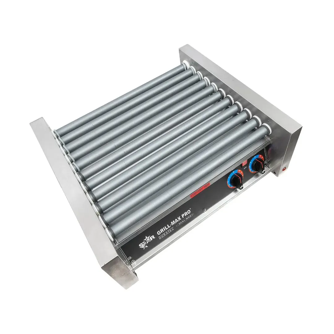 Star 30SCF Grill-Max Pro® Flat Hot Dog Grill, 30 Hot Dogs, Duratec Rollers, Analog Control