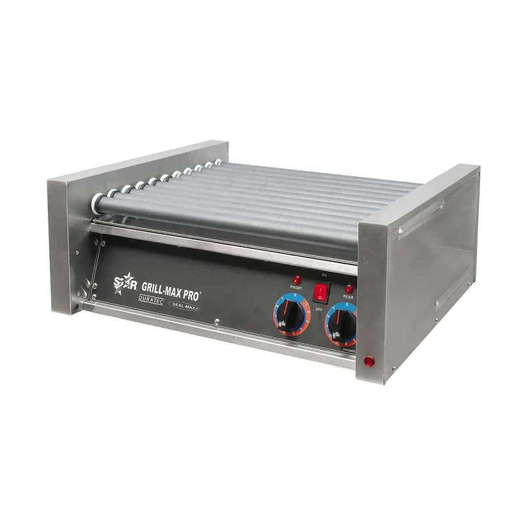 Star 30SCF Grill-Max Pro® Flat Hot Dog Grill, 30 Hot Dogs, Duratec Rollers, Analog Control