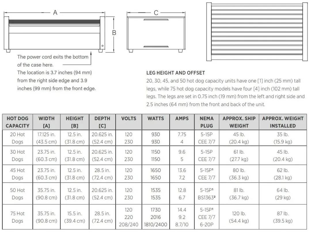 Star 50C Grill-Max® Hot Dog Grill, 50 Hot Dogs, Chrome Rollers, Stadium Seating, Analog Control