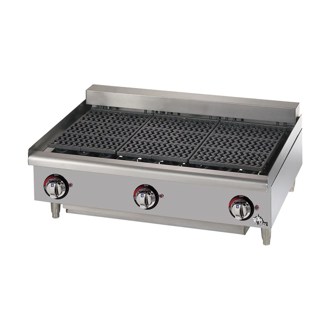 Star 5136CF 36" Countertop Electric Charbroiler with (3) Burner, 36"W x 21"D Cooking Area - 9900W